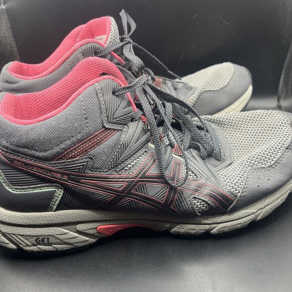 ASICS WOMENS GEL-VENTURE 8 TRAIL RUNNING SHOES CARRIER GREY Pink 10 Hiking - Picture 5 of 8